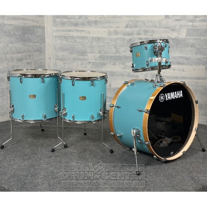 Yamaha Stage Custom Birch 4pc Drum Set 24/13/16/18 Matte Surf Green