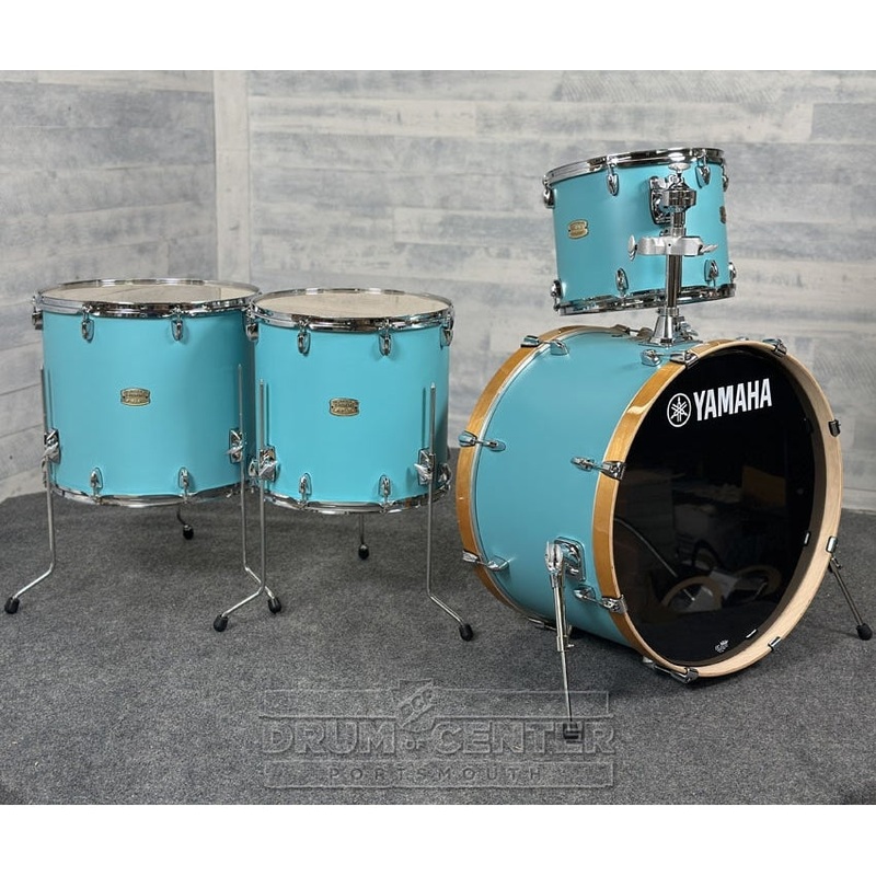 Yamaha Stage Custom Birch 4pc Drum Set 24/14/16/18 Matte Surf Green