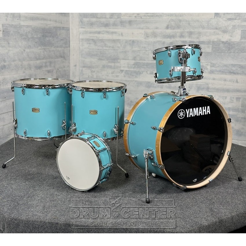Yamaha Stage Custom Birch 5pc Drum Set 24/13/16/18/14 Matte Surf Green