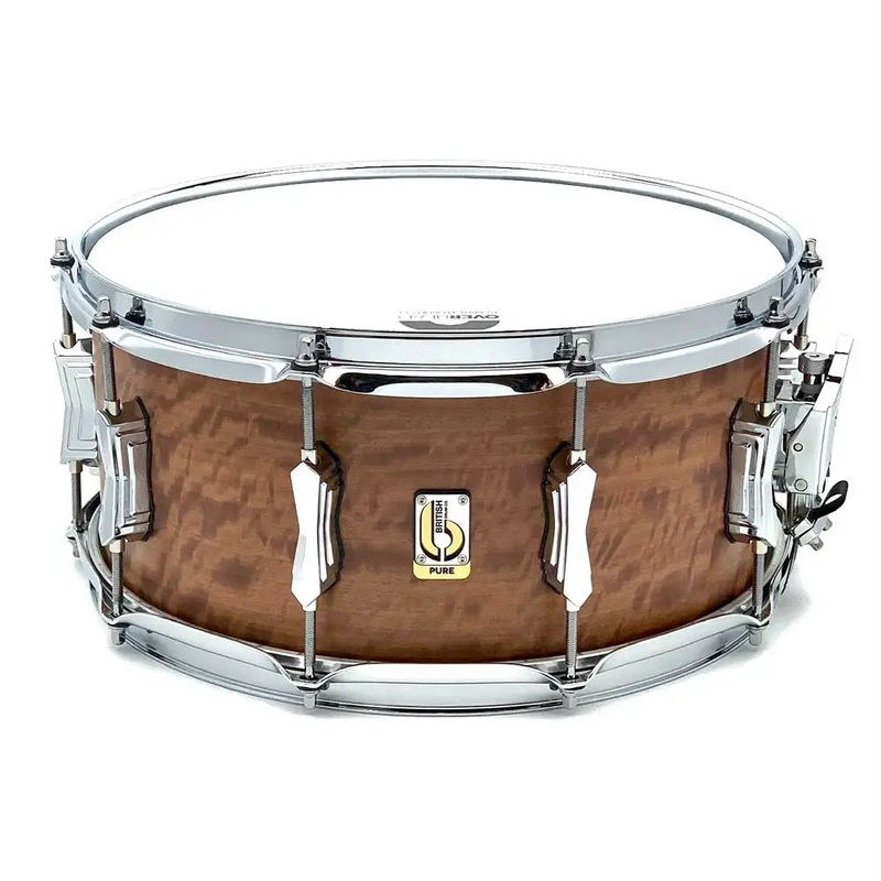 British Drum Company Founder's Reserve Pure Ultra Snare Drum 14x6.5 Figured Douka