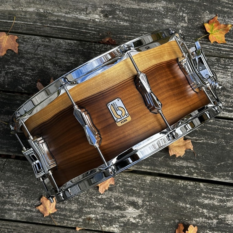 British Drum Company Founder's Reserve Pure Ultra Snare Drum 14x6.5 Fumed Aspen