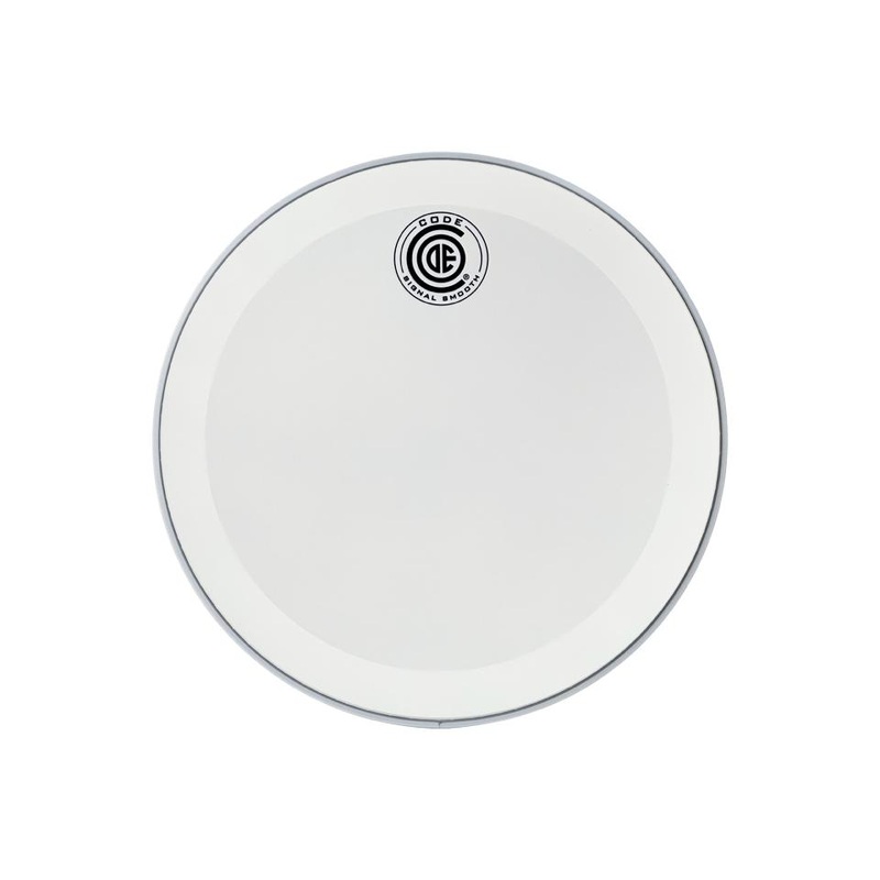 Code Signal White Bass Drumhead 22"