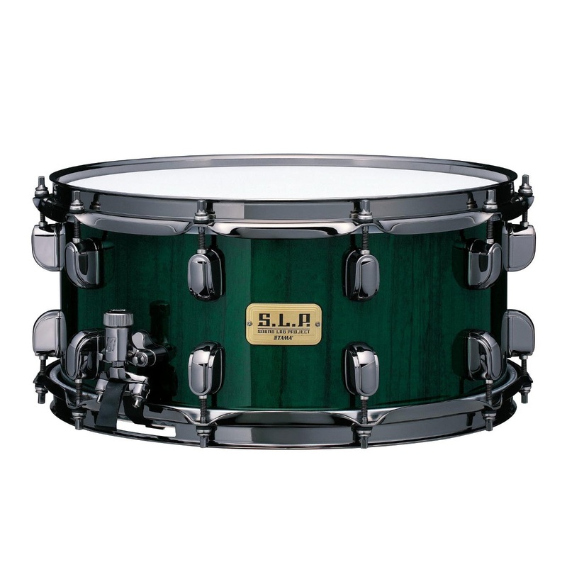 Tama SLP Bubinga/Maple Snare Drum 14x6.5 Malachite Green Zebrawood