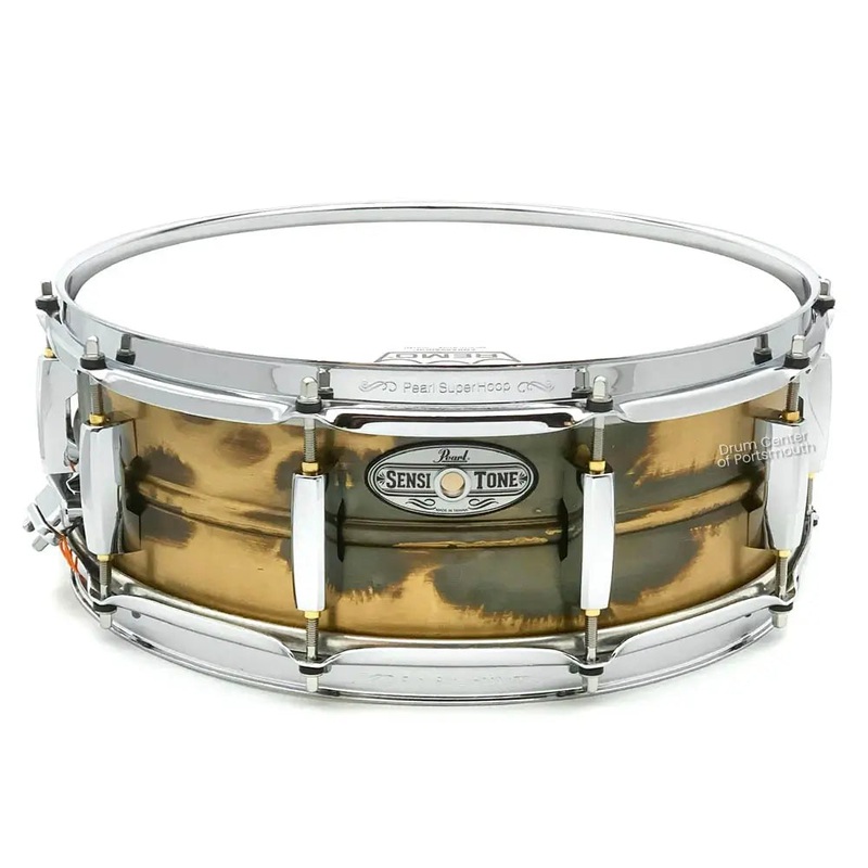 Pearl Sensitone Raw Brass Snare Drum 14x5