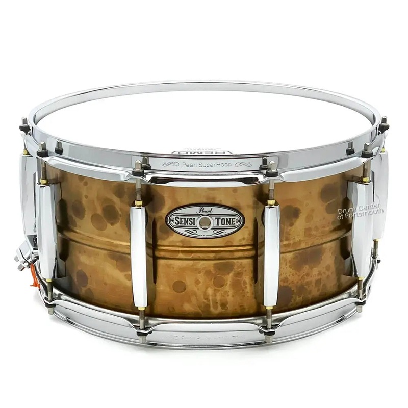Pearl Sensitone Raw Brass Snare Drum 14x6.5