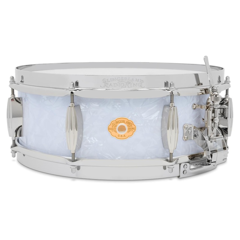 Slingerland Solid Maple Radio King Snare Drum 14x5 White Marine Pearl