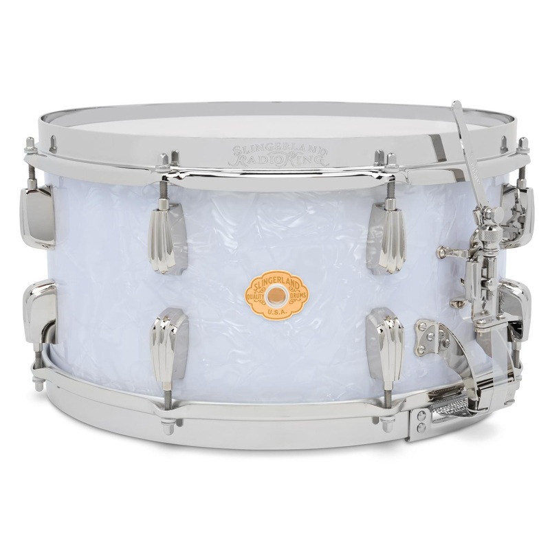 Slingerland Solid Maple Radio King Snare Drum 14x7 White Marine Pearl