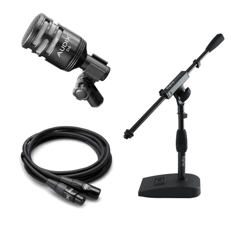 Audix D6 Bass Drum Mic/Stand/Cable Standard Bundle #2