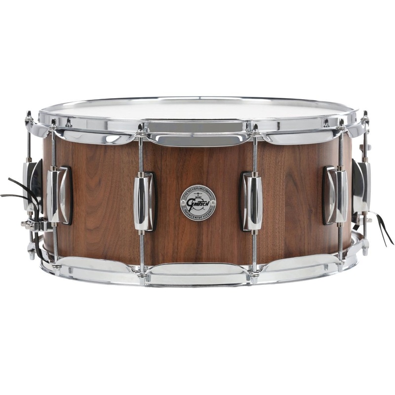 Gretsch Full Range Maple Walnut Snare Drum 14x6.5 Satin Natural