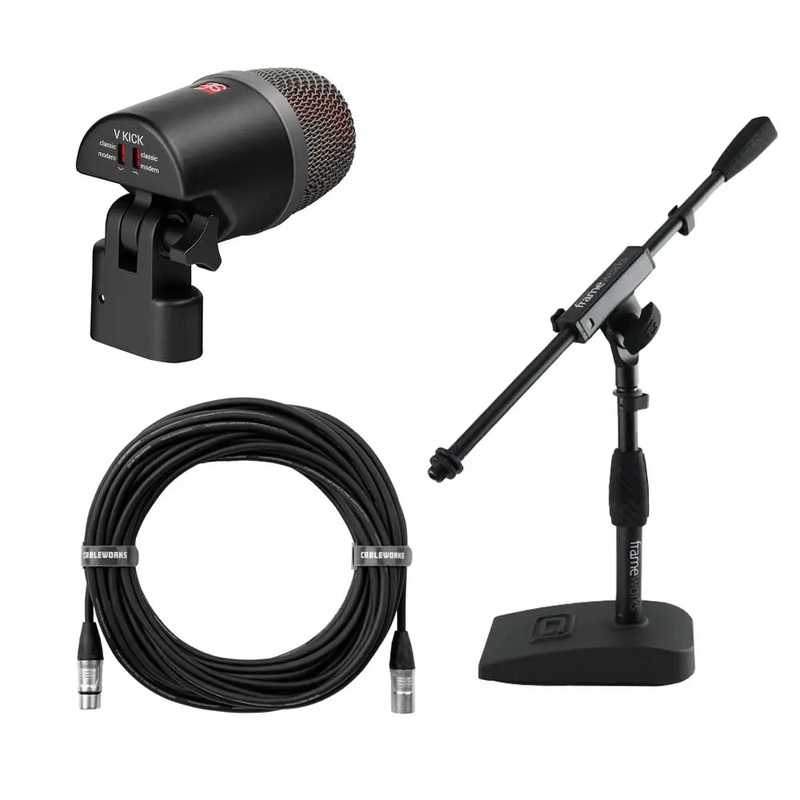 sE Electronics V KICK Bass Drum Mic/Stand/Cable Standard Bundle