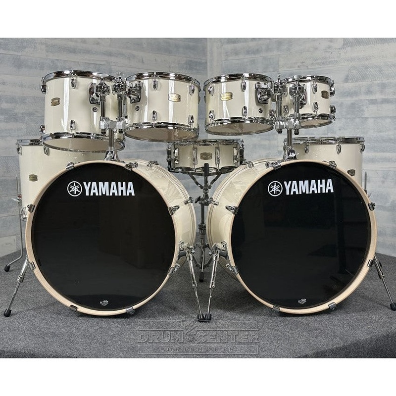 Yamaha Stage Custom Birch 9pc Drum Set (24" Double Bass) Classic White