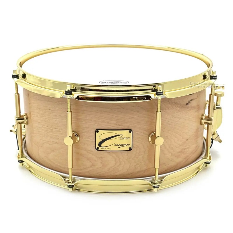 Canopus 'The Maple' Snare Drum 14x7 Natural Oil w/Brass Hardware - Second Line