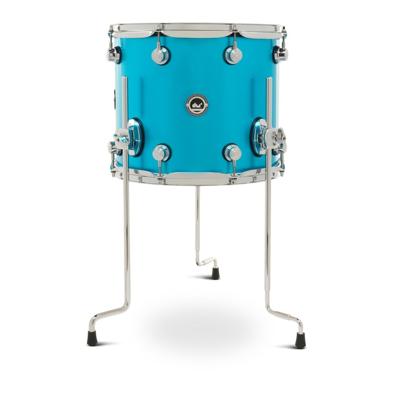 DW DWe Electronic/Acoustic Floor Tom 14x12 Laser Blue Metallic