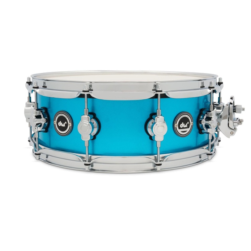 DW DWe Electronic/Acoustic Snare Drum 14x5 Laser Blue Metallic