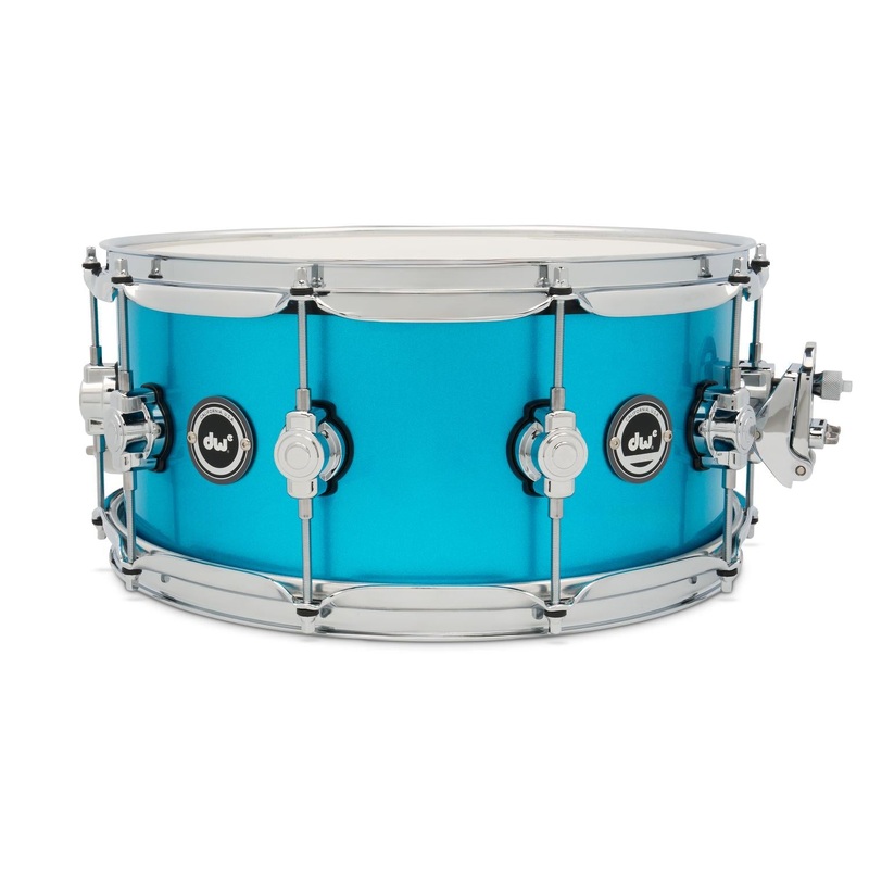 DW DWe Electronic/Acoustic Snare Drum 14x6.5 Laser Blue Metallic