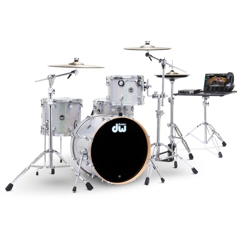 FREE BAG OFFER! DW DWe 4pc Complete Electronic/Acoustic Drum Set Diamond Nebula