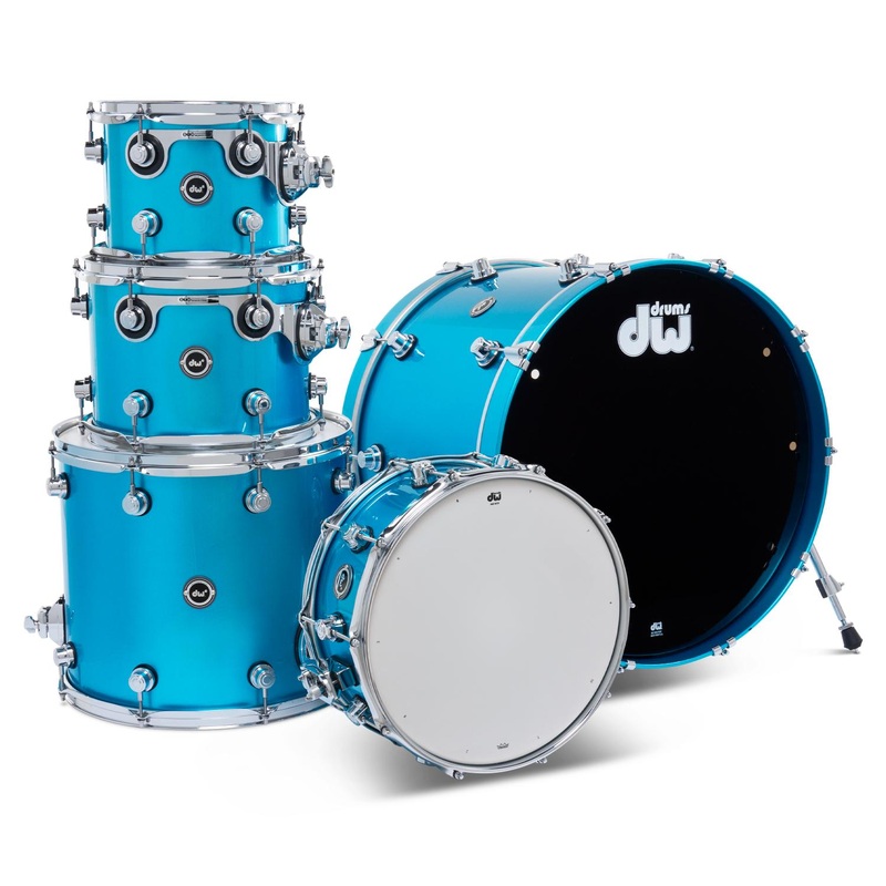 FREE BAG OFFER! DW DWe 5pc Electronic/Acoustic Drum Shell Pack Laser Blue Metallic