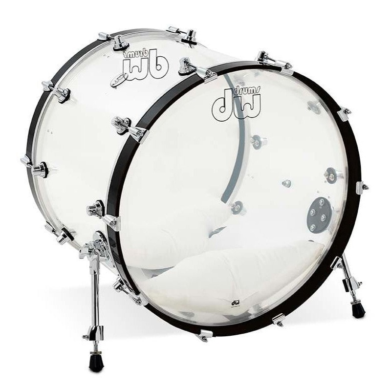 DW Design Bass Drum 22x18 Clear Acrylic
