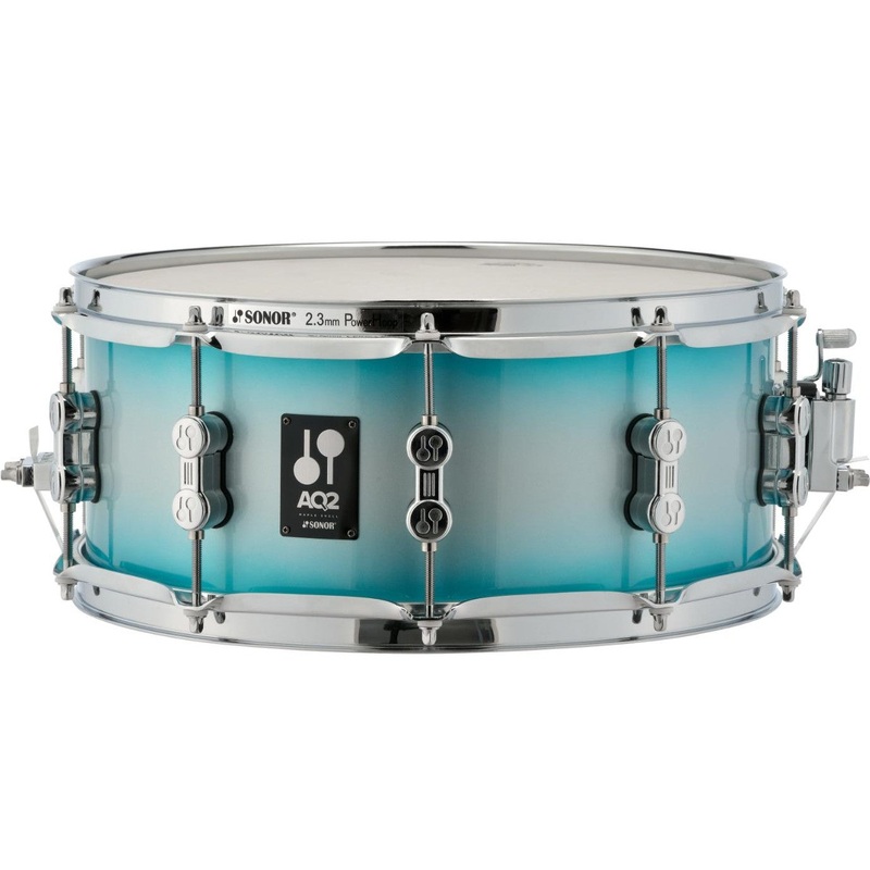 Sonor AQ2 Maple Snare Drum 13x6 Aqua Silver Burst