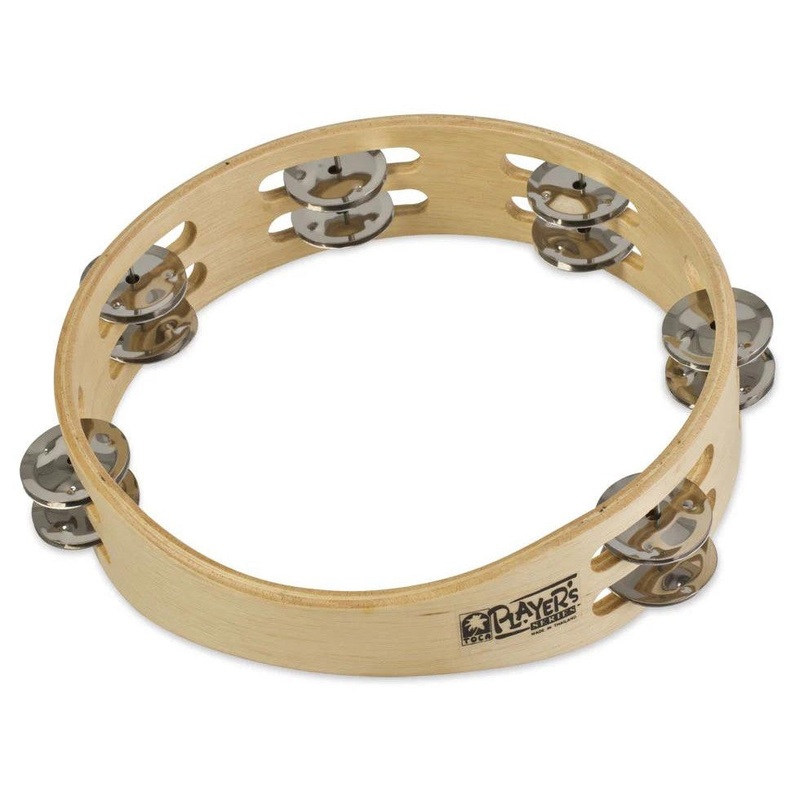Toca Player's Wood Tambourine 9" Double Row