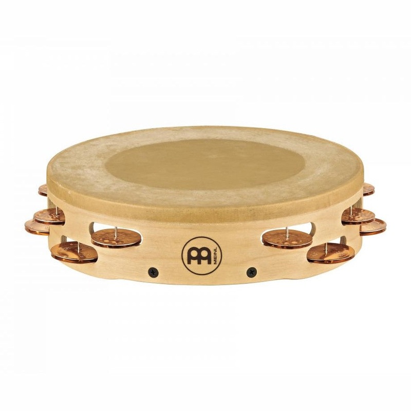 Meinl Artisan Headed Wood Tambourine 10" w/2 Rows of Bronze Jingles