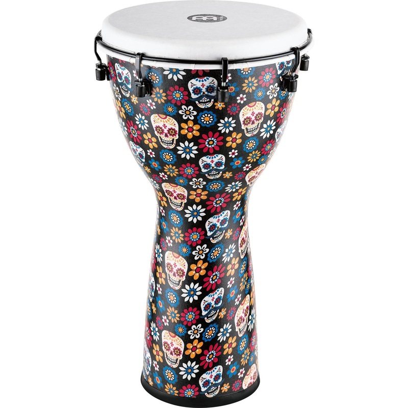 Meinl Percussion 12 Alpine Series Djembe Synthetic Head Day Of The Dead