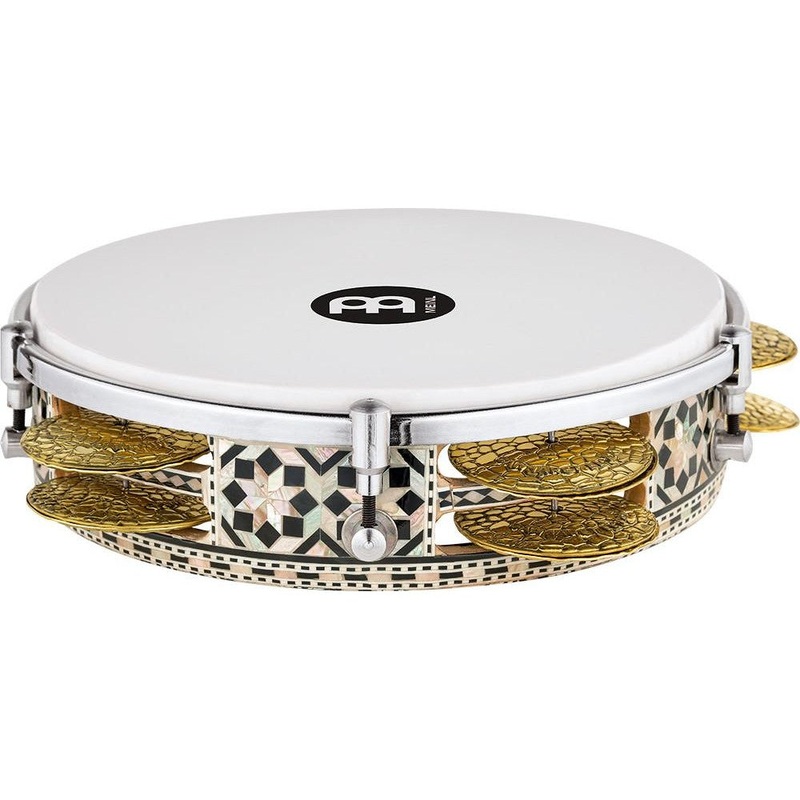 Meinl Percussion Artisan Riq Drum 8.75" White Burl Mosaic