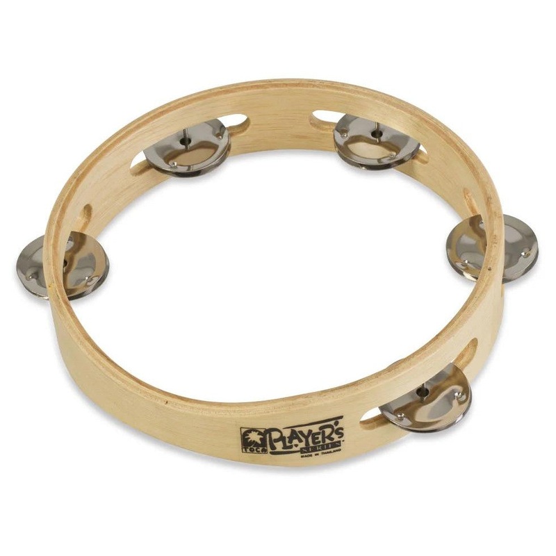 Toca Player's Wood Tambourine 7.5" Single Row
