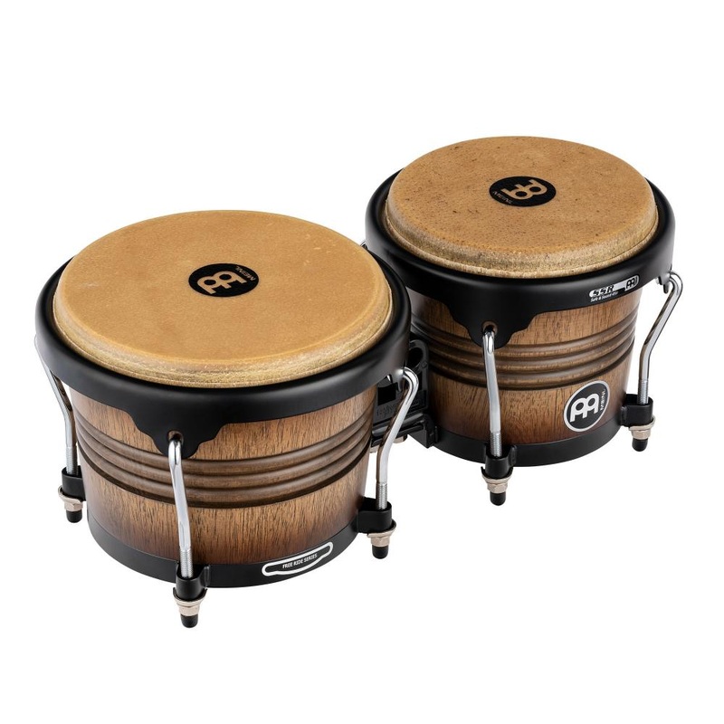 Meinl Free Ride Series Wood Bongos 6 3/4 & 8 Antique Tobacco Burst