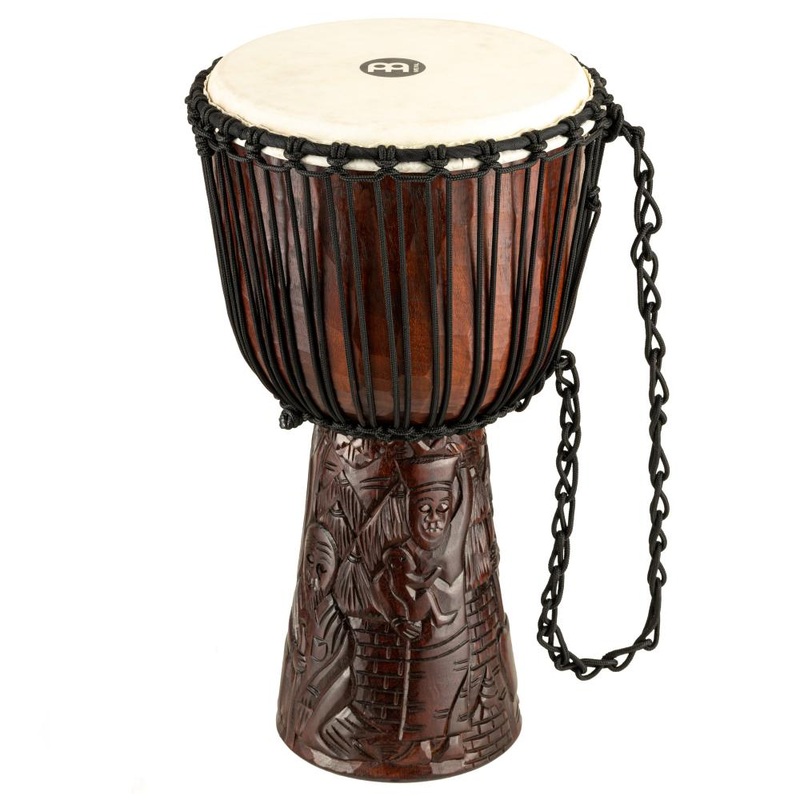 Meinl Professional African Style Djembe 10 Medium African Village Carving