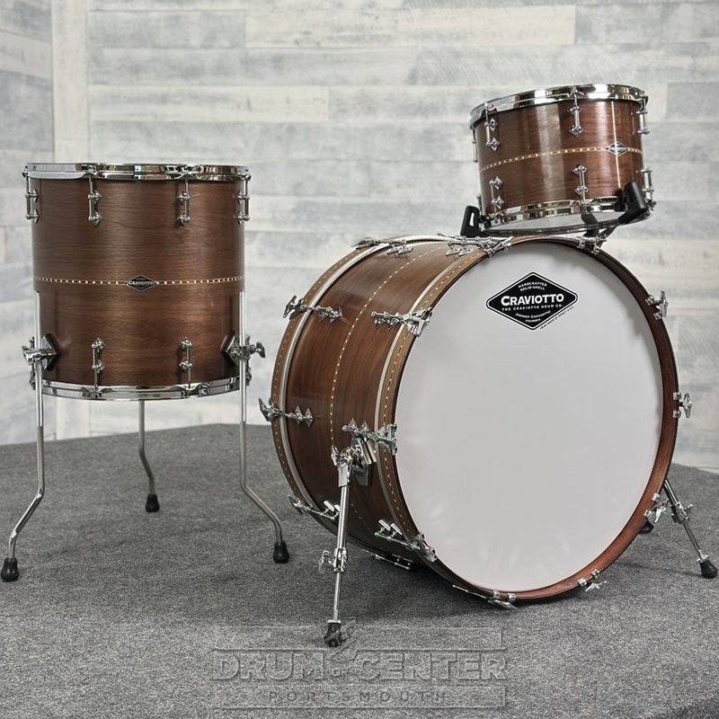 Craviotto Custom Shop Walnut 3pc Drum Set #1133