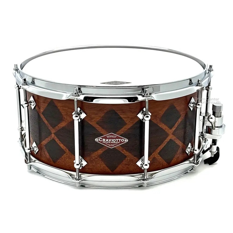 Craviotto Private Reserve Mahogany Snare Drum 14x6.5 w/Burnt Diamond Pattern