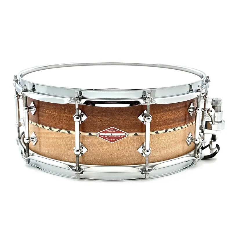 Craviotto Private Reserve Sapele/Sycamore Snare Drum 14x5.5 w/Maple Inlay