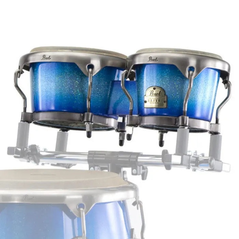 Pearl 7 & 8.5 Elite Fiberglass Bongos - Blue Sparkle Burst