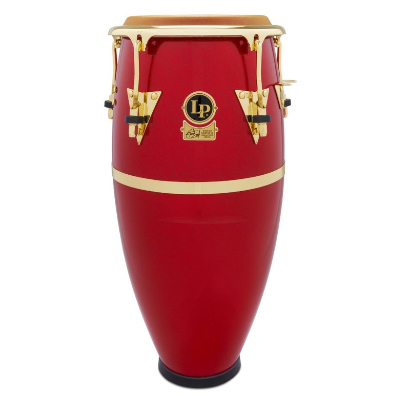LP Galaxy Fiberglass Fausto Cuevas III Signature Conga - Red w/Gold 11 in.