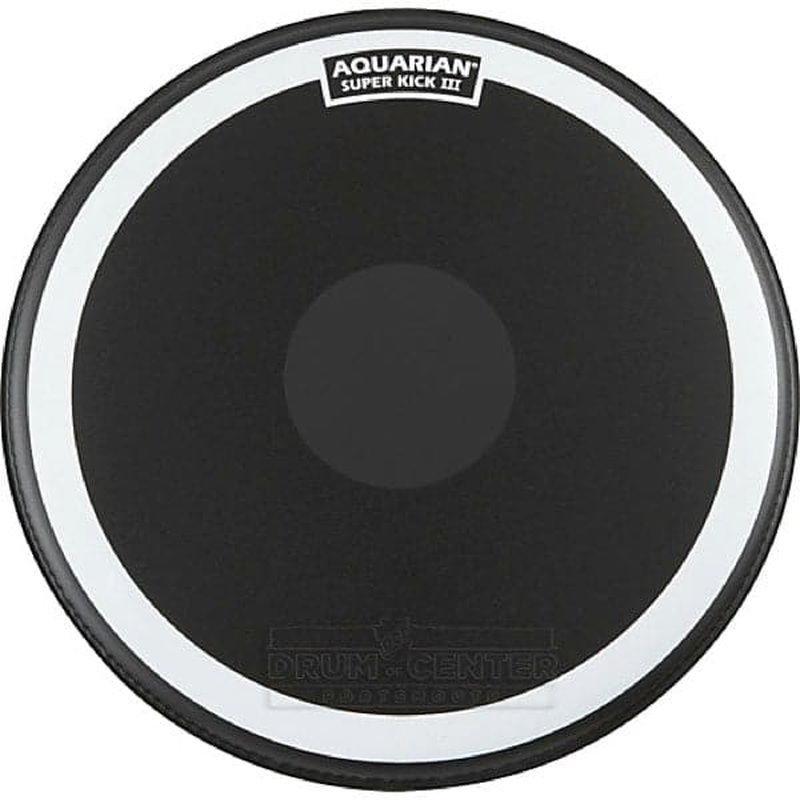 Aquarian Superkick III Black Bass Drum Head