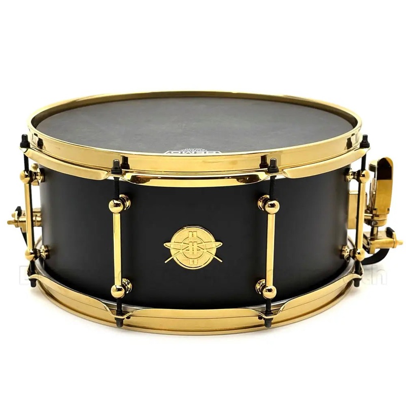 Dunnett Classic Titanium Tourbillon Snare Drum 14x6.5 Black w/Gold Hardware