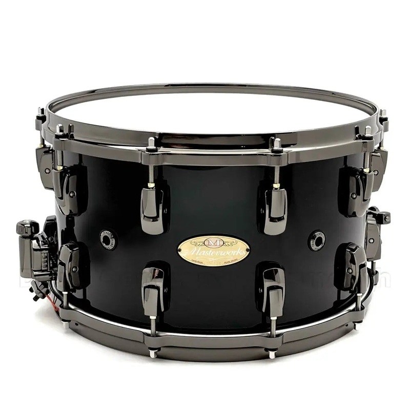Pearl Masterworks 20-Ply Maple Snare Drum 14x8 Piano Black