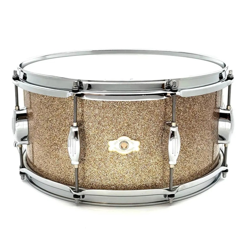George Way Tuxedo Studio Snare Drum 14x7 Champagne Sparkle