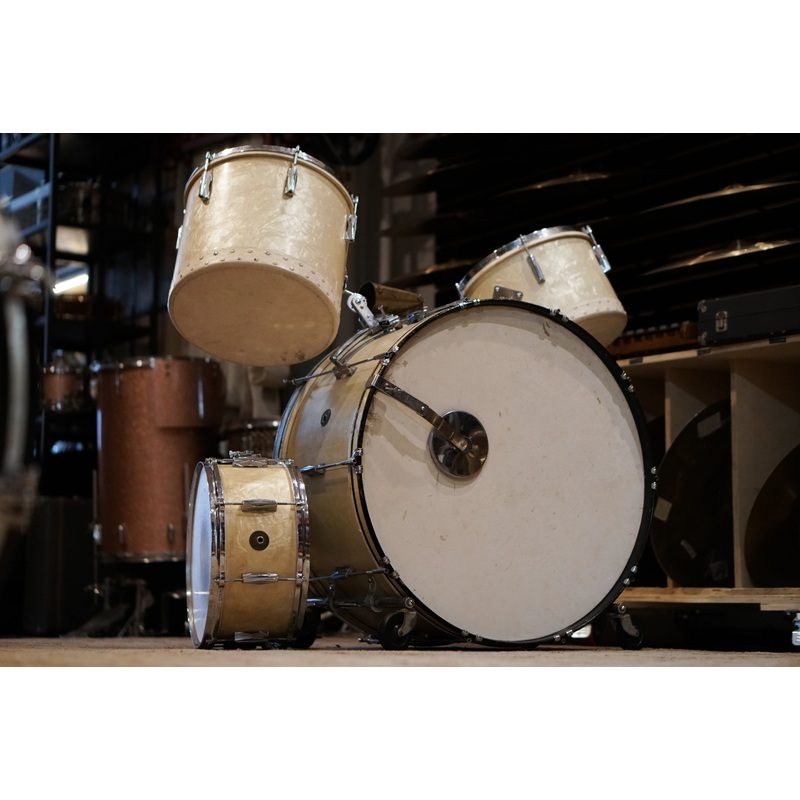 Gretsch 13/14/28/6.5x14" Broadkaster Roll-Away Outfit Drum Set - 1940s WMP