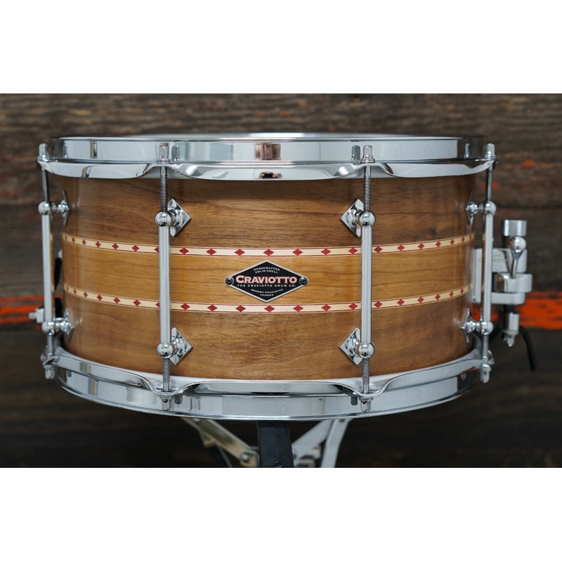 Craviotto 6.5x13" Custom Shop Walnut/Cherry Snare Drum