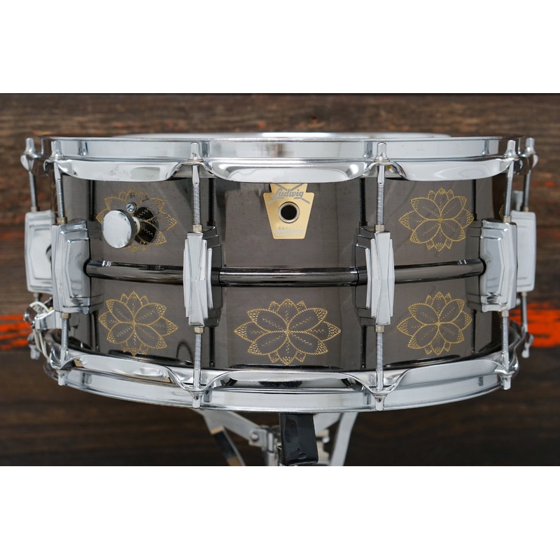 Ludwig 6.5x14" 70th Anniversary Engraved Supraphonic Black Beauty Snare Drum - #238
