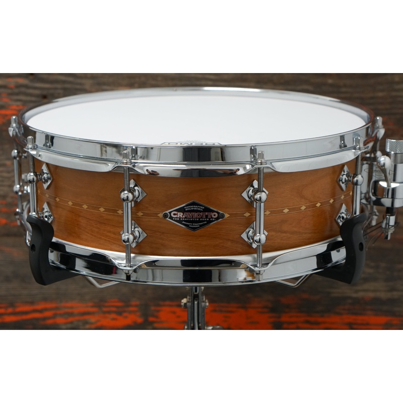Craviotto 4x14" Cherry Snare Drum w/ Inlay