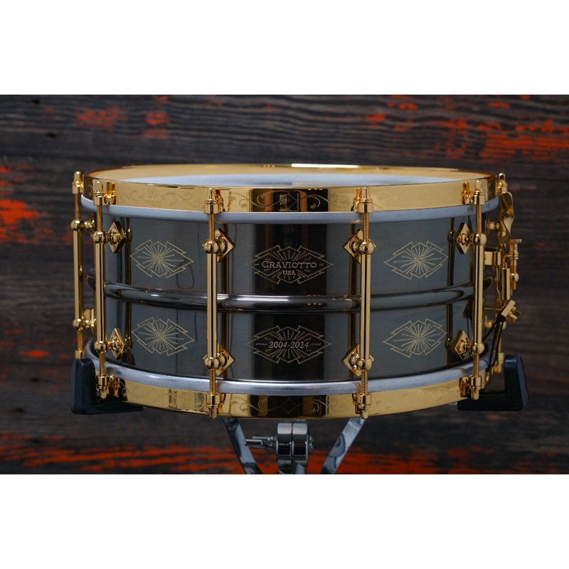 Craviotto 6.5x14" 20th Anniversary AK Black Diamond Snare Drum