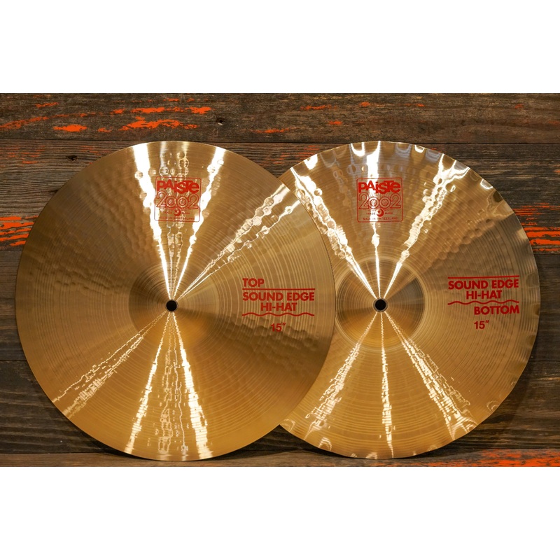 Paiste 15" 2002 Sound Edge Hi-Hat Cymbals - 1132/1280g
