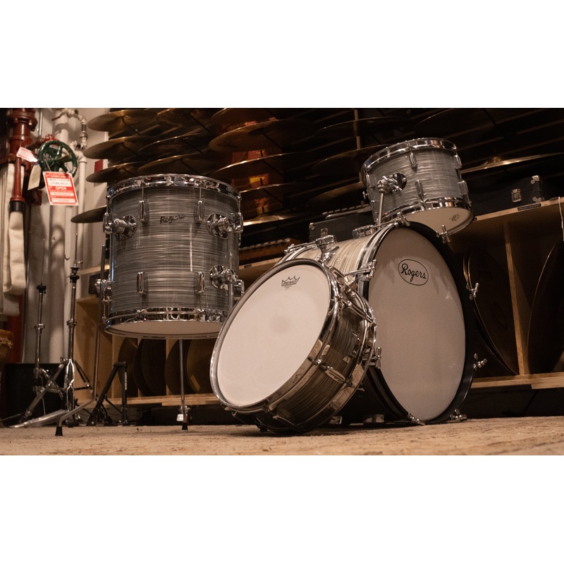 Rogers 12/14/20/5x14" Drum Set - 1960s Steel Grey Ripple Pearl