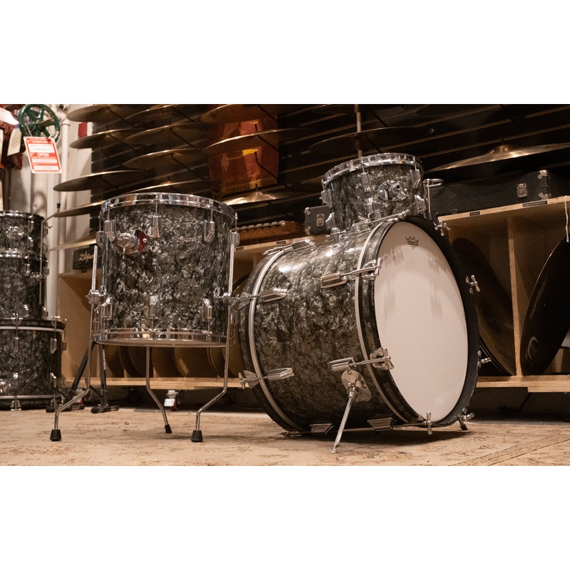 Rogers 12/14/20" Drum Set - 1960s - Black Diamond Pearl