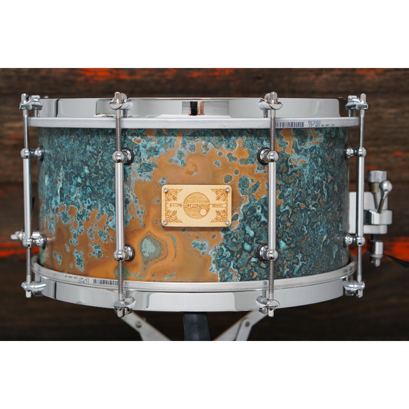 Stauffer Percussion 6.5x13" Phattie Maple Snare Drum - Azul Copper Patina