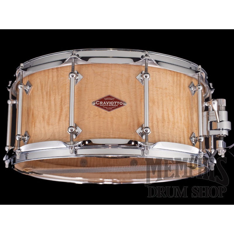 Craviotto 14x6.5 Private Reserve Curly Maple Snare Drum