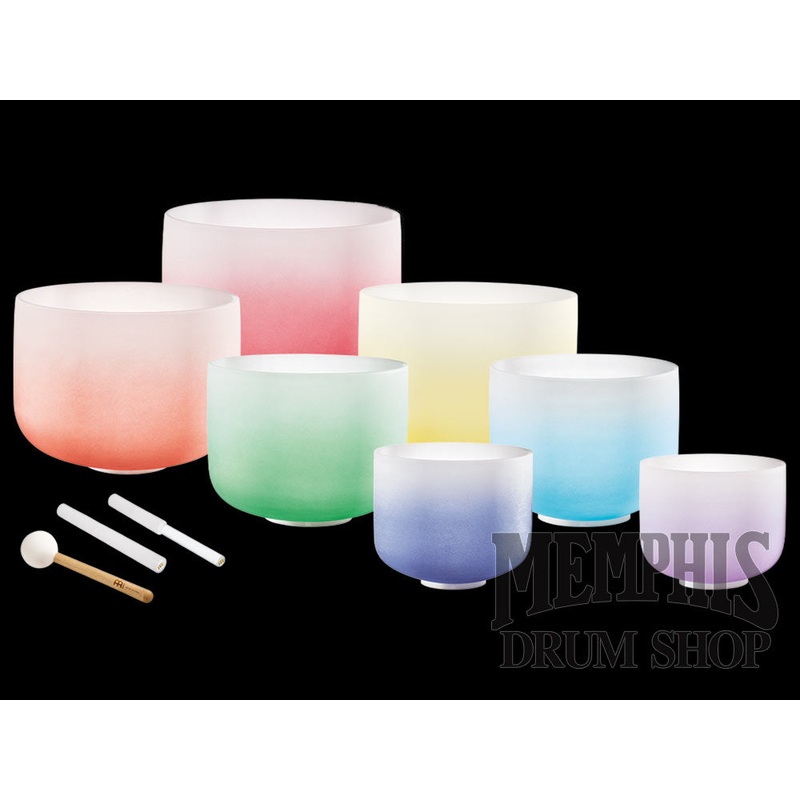 Meinl Sonic Energy Crystal Singing Bowl Colour-Frosted   7-Piece Chakra Set